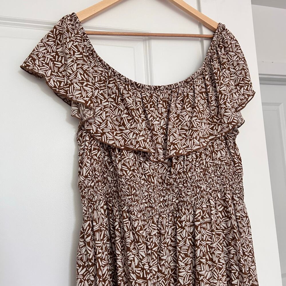 Old Navy Resort Euro Summer Flowy Western Smocked Preppy Maxi Dress Women's 2x - Picture 6 of 8